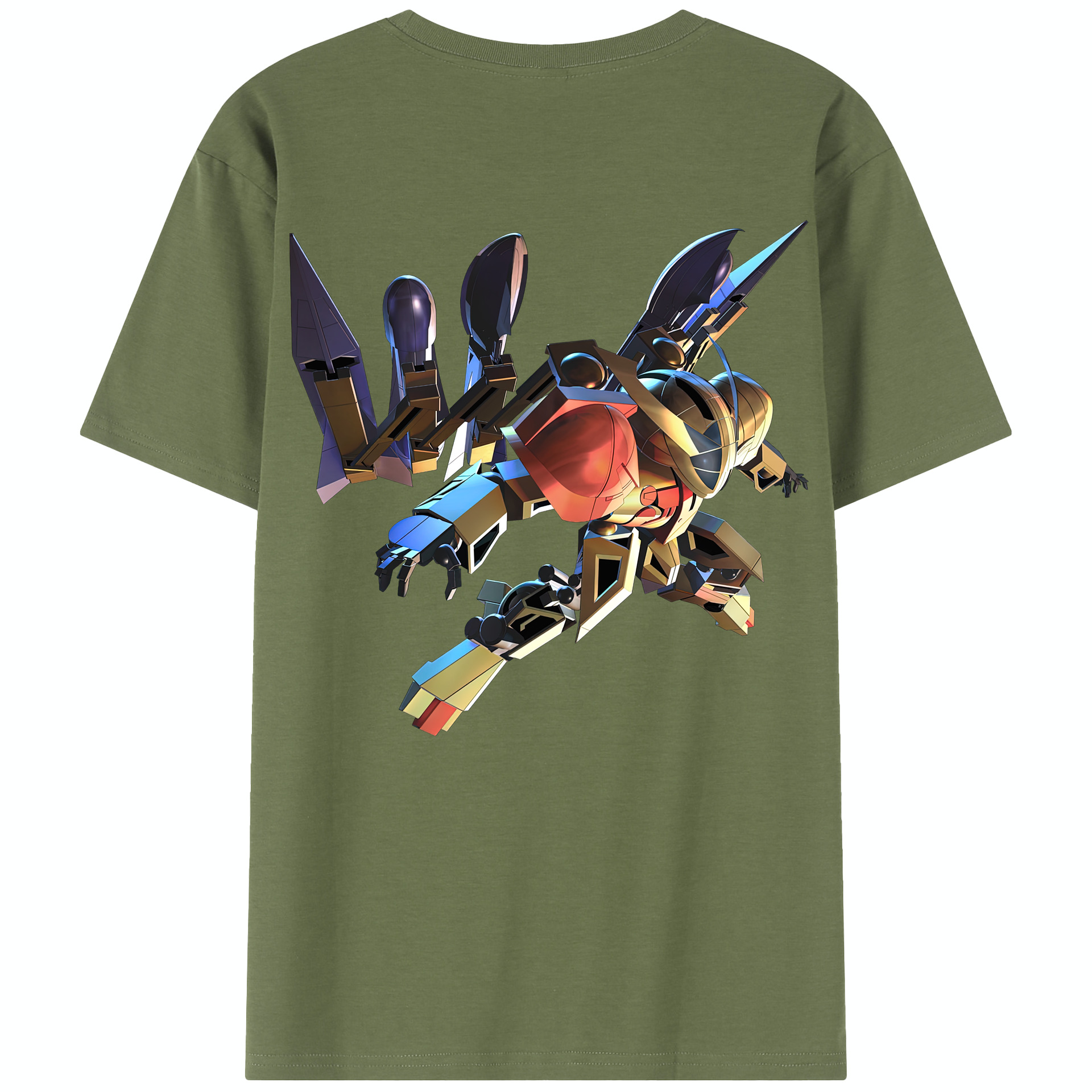 （画像用） 機動戦士ガンダム Mobile Suit Gundam 綿100％半袖Tシャツ（背面プリント）